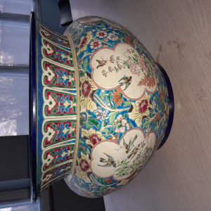 Gros cache pot émaux de longwy