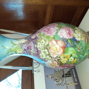 Grand vase décor floral