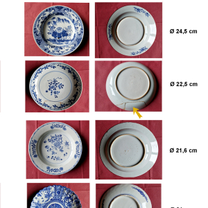 ensemble de 5 assiettes Compagnie des Indes