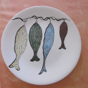 service à poisson 12 assiettes et plat de service