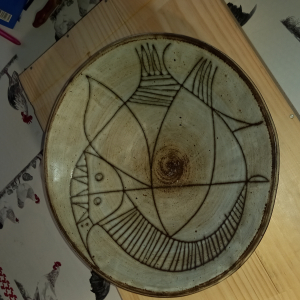 Plat rond en céramique