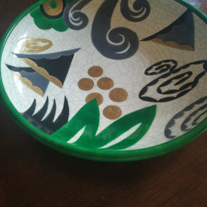 Plat en faience Claude Levy pour Longwy