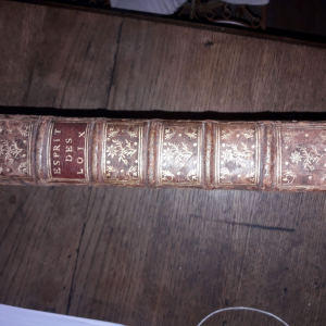 Montesquieu, de L'esprit des Loix, Nouvelle Edition en 1749