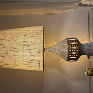 grande lampe céramique  à poser signée  raphael Giarusso
