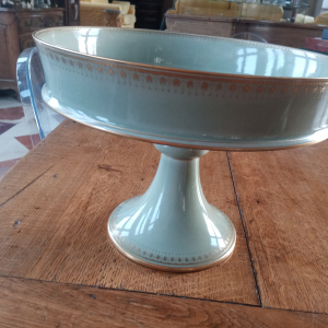 Coupe sur pied en porcelaine de sevres couleur seladon