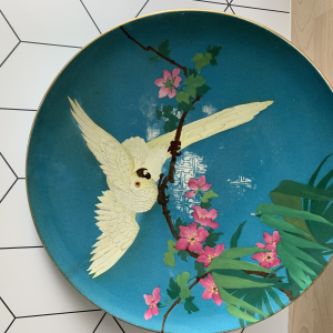 Grand plat faience montereau creil