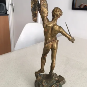 Sculpture bronze Jason rapportant la toison d'or Lanson