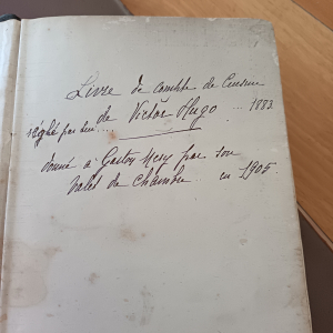 Livre de compte de Victor Hugo