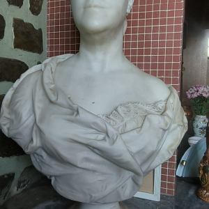 buste en marbre blanc