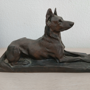 Sculpture bronze chien de Charles Virion 1925 en parfait état