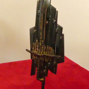 Sculpture en métal acier de Michel Dreano - 38 cm, 1400g