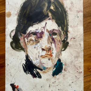 Under the Skin - Toile originale huile sur papier