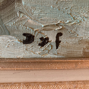 Peinture à l'huile sur toile avec texture épaisse