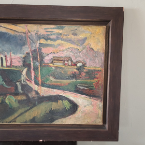 Route Fauve, peinture sur toile 50x65 cm