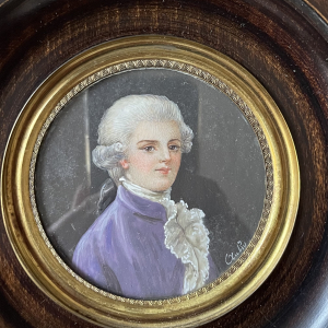 Miniature sur Ivoire signée Aubry