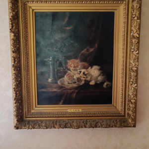 Tableau du 19ème siècle signé Yvonne Laur