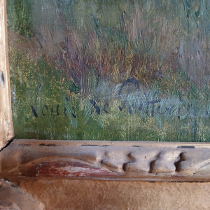 Tableau grand format 93x120 de Louis de Poittevin