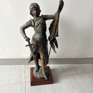 Statue Jeanne d'Arc en bronze signé François Moreau