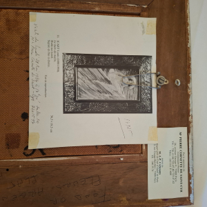 Huile sur toile Louis Icart - Femme dans une barque, 36.5x19.5 cm