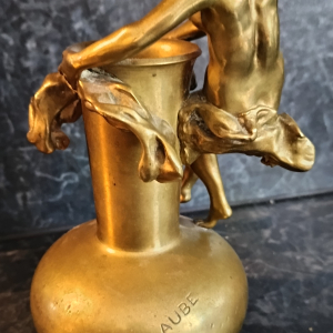 Sculpture vase bronze P.AUBE fonderie Thiebaut Freres
