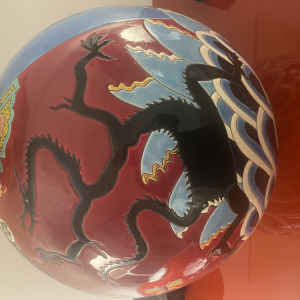 Vase boule grande taille longwy