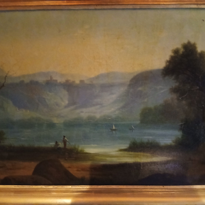 Huile signée Ponthus Cinier cadre doré env. 35x45cm