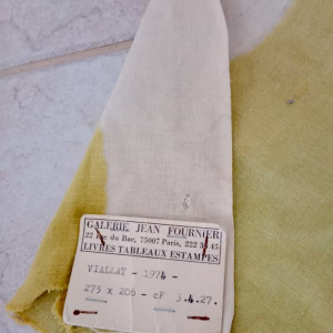 Toile de Claude Viallat tissu peint 275x206 cm