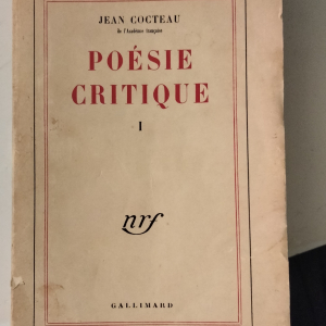 Ouvrage Poésie Critique I, dédicacé Cocteau