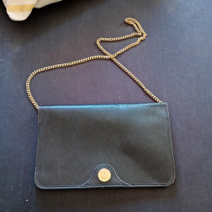 Petit sac pochette Dior cuir noir vintage bon état