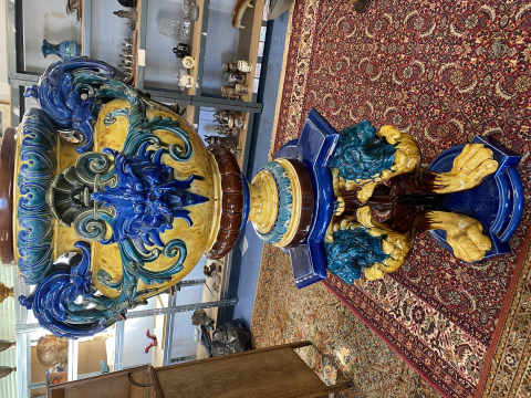 
															Grand cache pot sarreguemines majolique
														