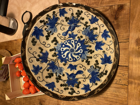 
															Assiette céramique chinoise ancienne.
														