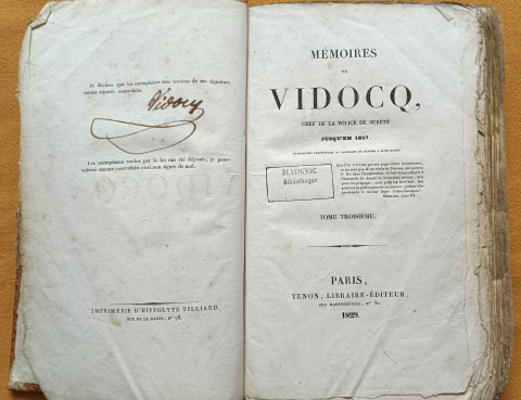 
															Les Mémoires de Vidocq
														