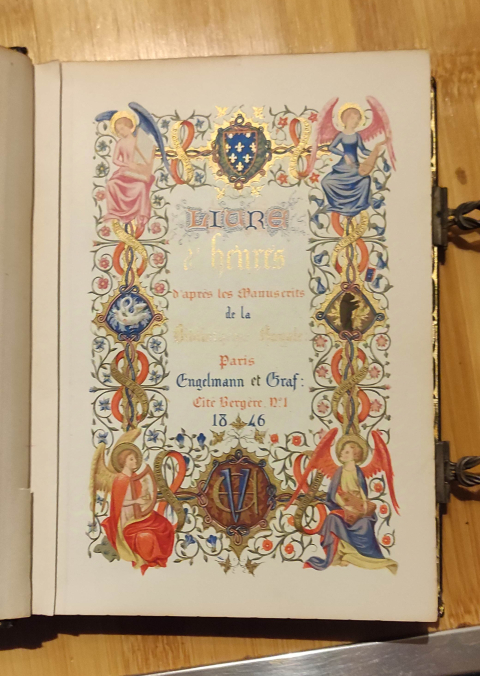 
															Livre d'heures Engelman et Graf 1846
														