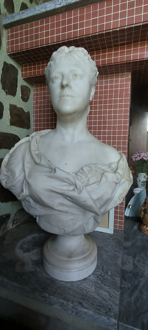 
															buste en marbre blanc
														