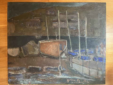 
															Tableau signé Julien Py - 1962
														