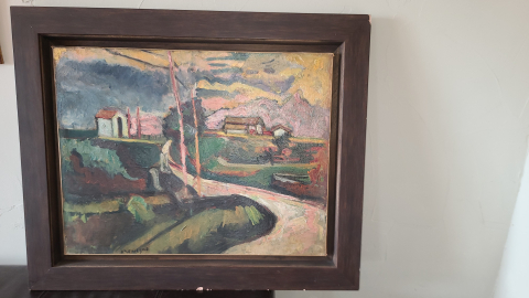 
															Route Fauve, peinture sur toile 50x65 cm
														