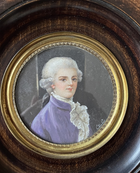 
															Miniature sur Ivoire signée Aubry
														