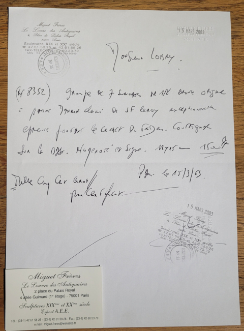 
															Bronze signe SF LEROY groupe de 7 suricats
														