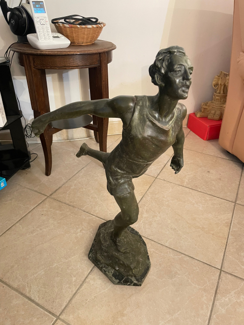 
															Sculpture Art déco bronze de Charles Lemoyne 1920
														