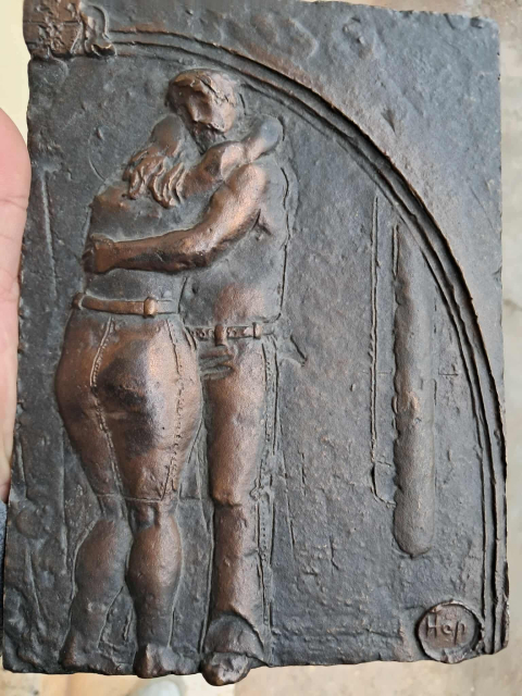 
															Sculpture en bronze 'Couple enlacé' Richard Hess
														