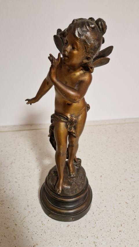 
															Sculpture en bronze 'Espièglerie' par F. Moreau
														