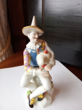
													Porcelaine Meissen arlequin.
												