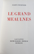 
													Le Grand Meaulnes
												