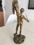 
													Sculpture bronze Jason rapportant la toison d'or Lanson
												