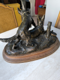 
													Bronze Deux Chiens Pierre Henri Varnier 1923
												
