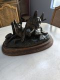 
													Bronze Deux Chiens Pierre Henri Varnier 1923
												