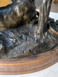 
													Bronze Deux Chiens Pierre Henri Varnier 1923
												