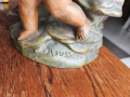 
													Bronze femme et chérubin ailés Rousseau
												