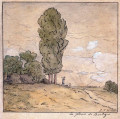 
													Aquarelle de J F Millet
												