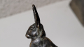
													Petit bronze signé BARYE lapin seul
												